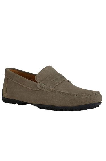 Geox Mens Kosmopolis + Grip Suede Moccasins - Taupe