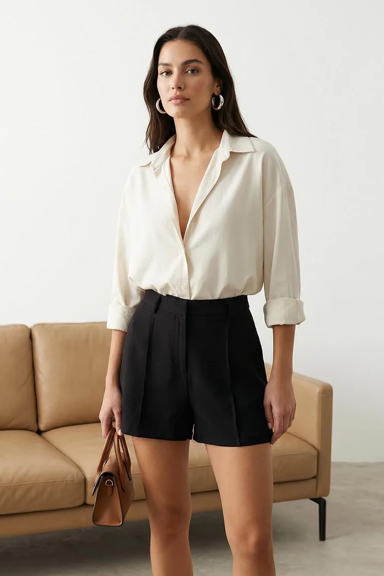 Shorts - Black - High Waist