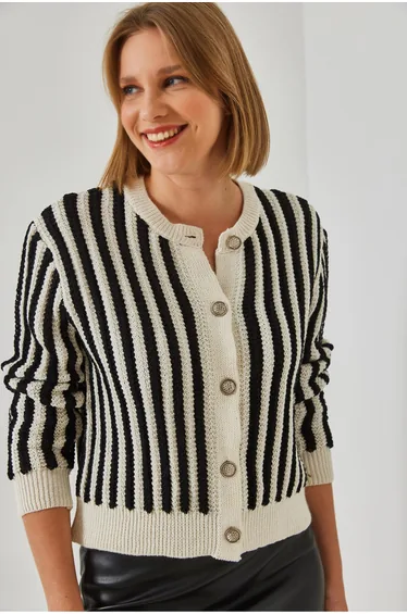 Women's Striped Knitwear Cardigan