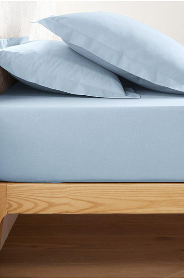Scenario Plain 100% Cotton Fitted Sheet for Deep Mattresses