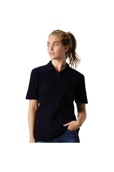 Kustom Kit Womens/Ladies Regular Fit Workforce Pique Polo Shirt - Black