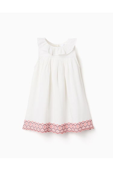 SS DRESS EMBROIDERY For BABY GIRL LIGHT BEIGE