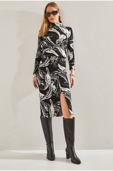 Women's Wave Patterned Skirt