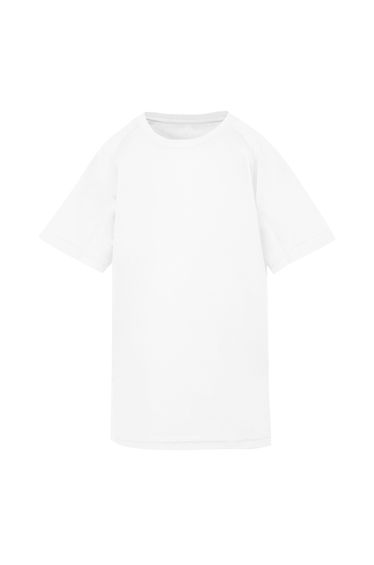 Spiro Childrens Boys Performance Aircool T-Shirt - White