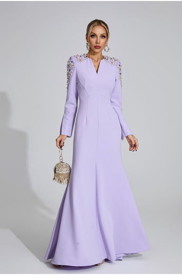 Drift Purple Pearl Maxi Dress