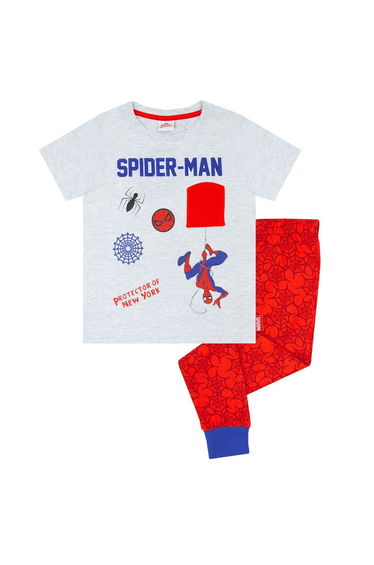 Spider-Man Boys Pyjama Set - Grey/Red