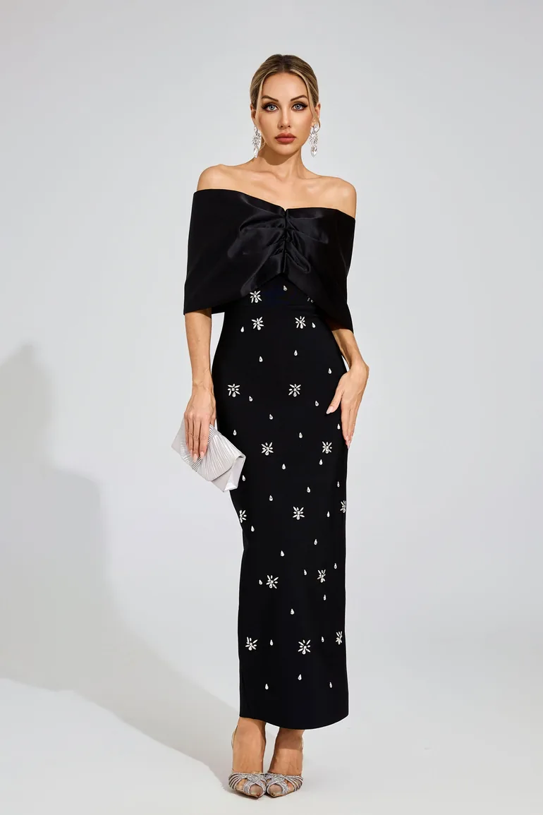 black diamond bandage dress Sonia One Shoulder Rhinestone Bandage Dress