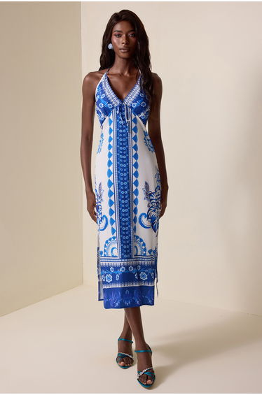 Emilie Paisley Print Midi Dress
