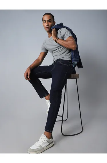 Mid Rise Plain Regular Fit Jeans