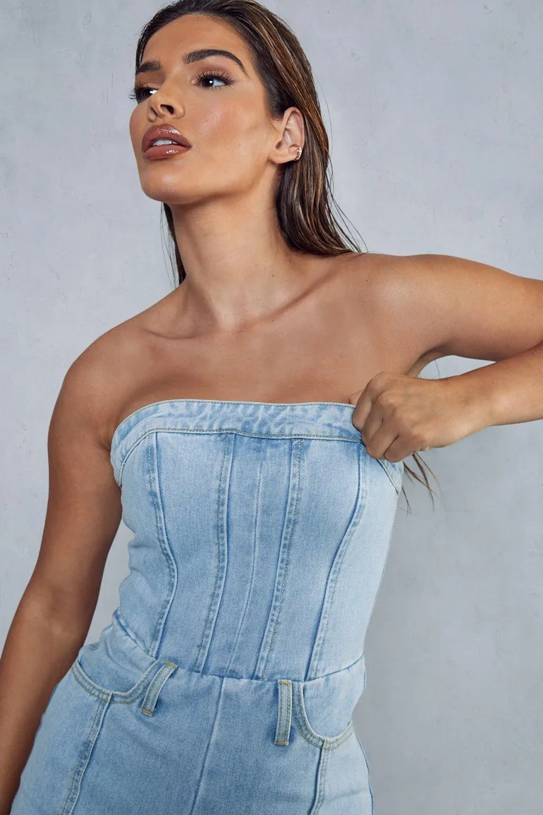 جمبسوت جينز بأكتاف مكشوفة - 2