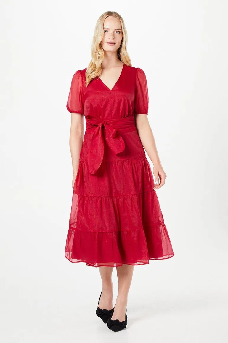 pintuck organza midi dress ARRANGE - Midi Skirt - Women - Polyester/Polyamide - 8 US