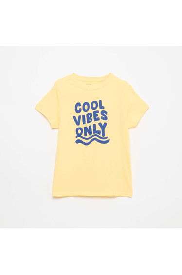 Printed Message T-Shirt YELLOW