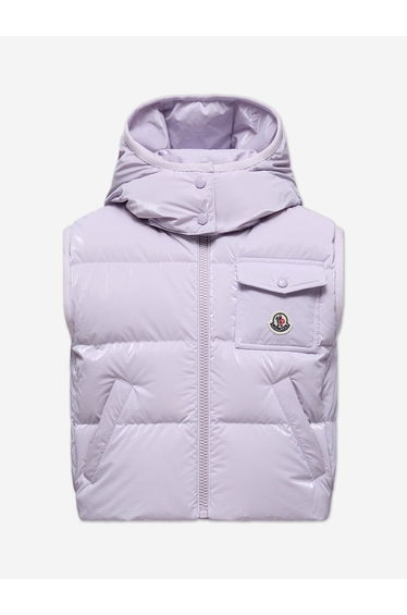 Moncler Enfant Girls Down Padded Kamile Gilet in Purple