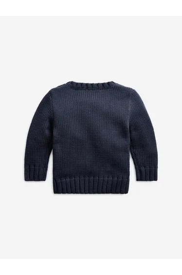 Ralph Lauren Baby Boys Cotton Flag Jumper in Navy