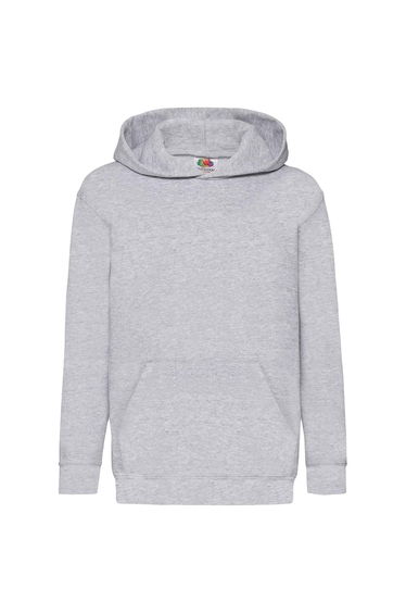 Fruit Of The Loom Kids Unisex Classic 80/20 Hoodie - Heather Grey