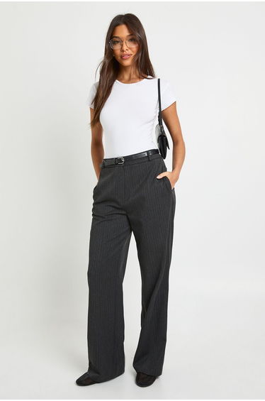 Short Sleeve Crew Neck Bodysuit - white