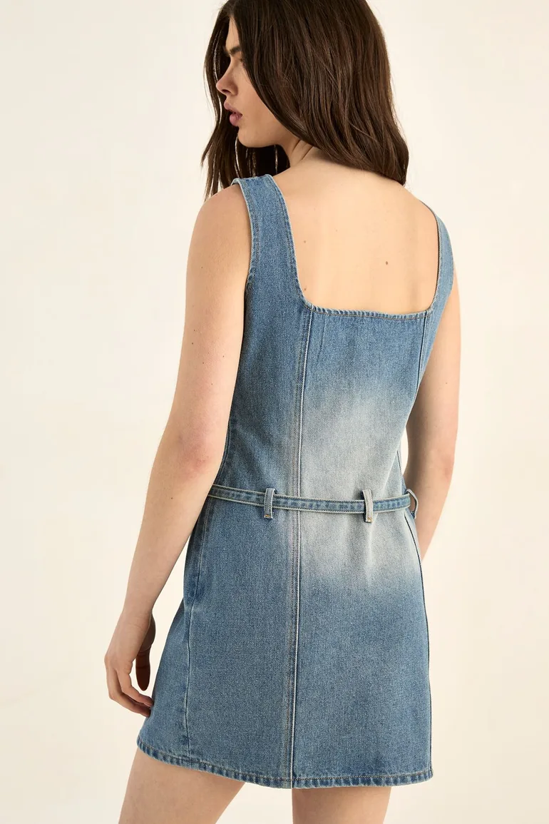 Ring Trim Detail Mini Dress - 3