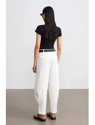 Dilvin Women’s High-waist Wide-leg Poplin Trousers - 1