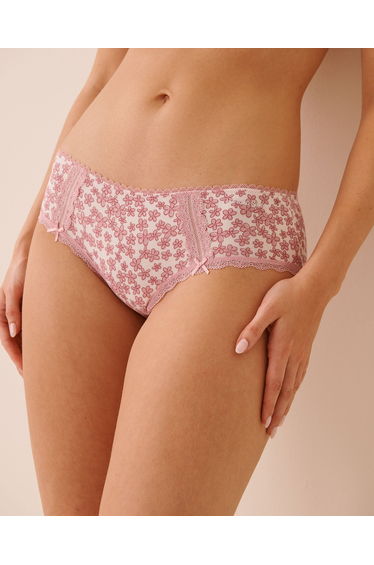 Cotton and Lace Detail Hiphugger Panty