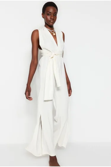 Jumpsuit - Ecru - Relaxed fit