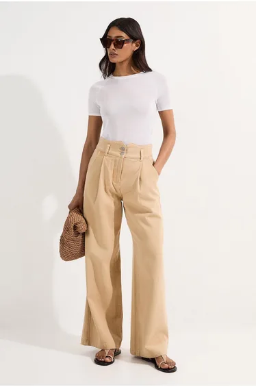 بنطلون دينيم بأرجل عريضة - لطويلات القامة