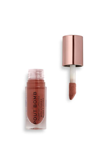 Pout Bomb Plumping Gloss Cookie - Deep nude with brown undertones