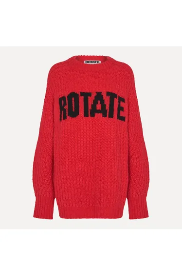 سويتشيرت أحمر بأكمام طويلة