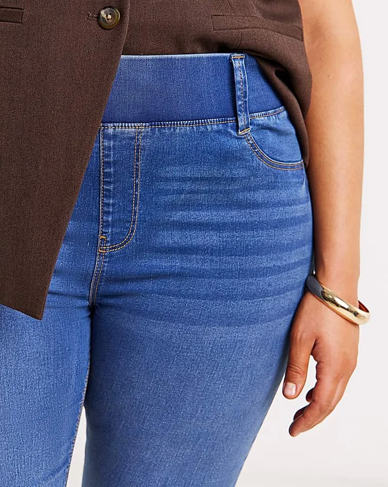 Bright Blue Skinny Cropped Jeggings - 5