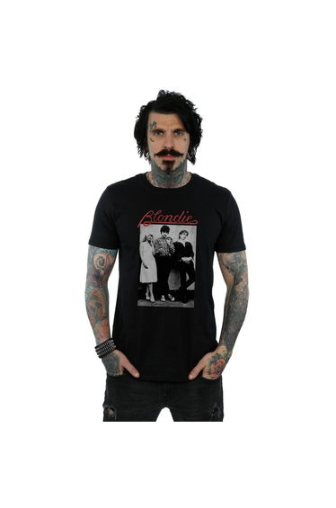 Blondie Mens Distressed Band T-Shirt - Black