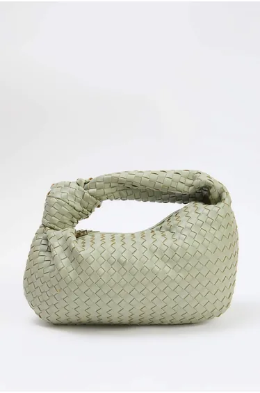 Mint Premium Knitted Detailed Women's Mini Shoulder Bag