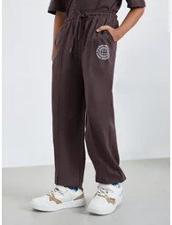 Boys Brown Cotton T-Shirt and Jogger Set - 3
