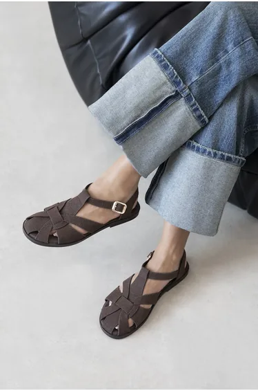 Lesa Women's Flat Sole Suede Sandals