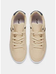 Men Beige Panelled Lace-Up Sneakers - 4