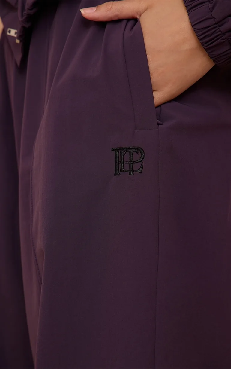Plum Shell Piping Track Pants - 3