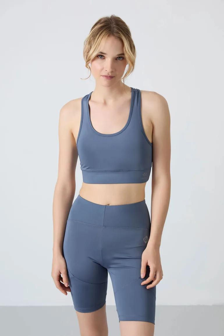 TOMMY Fitted Sleeveless Crop Sports Top - 2