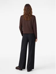 Crew Neck Cardigan - 2