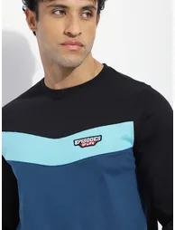 Men Regular Fit Cut and Sew Panel T-Shirt - 4