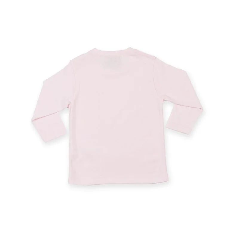 Larkwood Baby Unisex Plain Long Sleeve T-Shirt - Pale Pink - 1