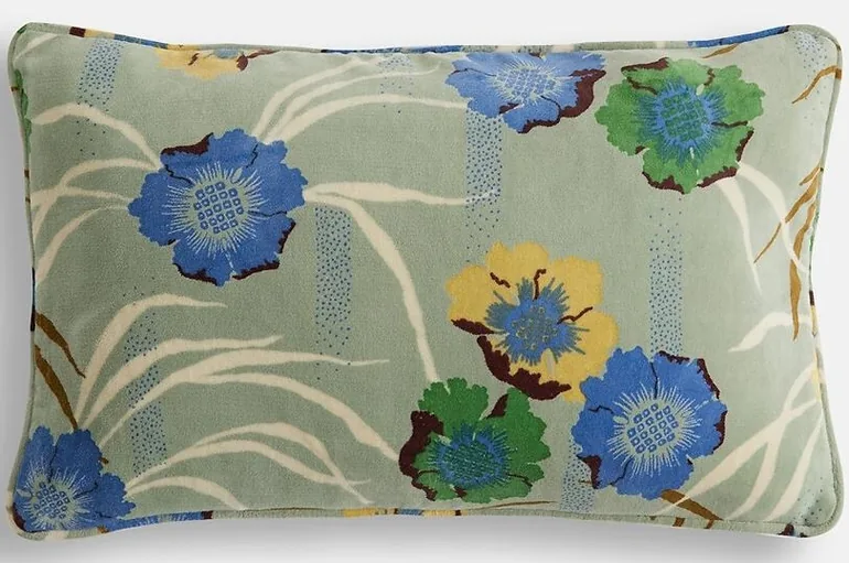 غطاء وسادة ديكور قطن مخمل مستطيل 50*30سم بطبعة