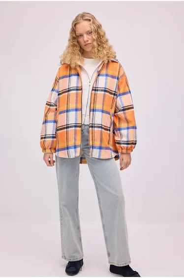 CHECKED BOMBER JACKET