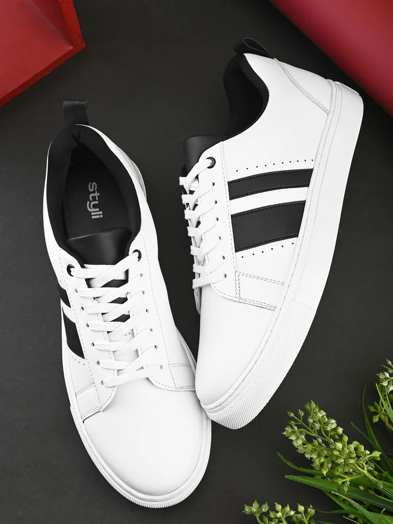 Color Block Lace Up Sneakers