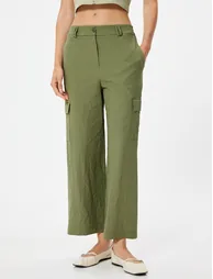 Wide Leg Cargo Pants - 2