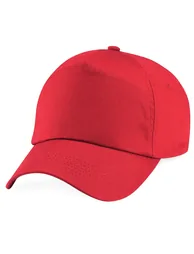 Beechfield Unisex Plain Original 5 Panel Baseball Cap - Bright Red - 2