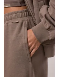 Waffle Mid Rise Trouser Truffle - 3