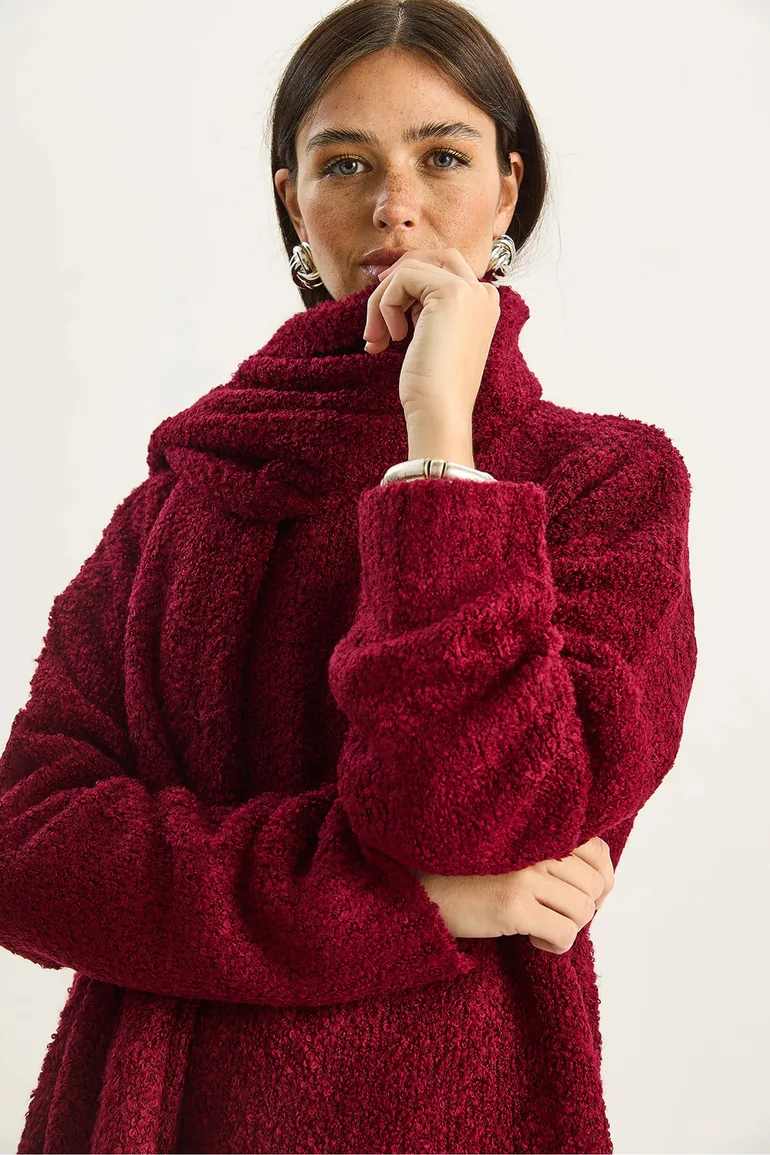 LUCCI Oversize Ribbed Knit Two-Piece Set - 5