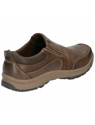 Hush Puppies Mens Jasper Slip On Leather Shoes - Brown - 1