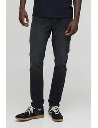 Basic Slim Fit Jeans - washed black - 1