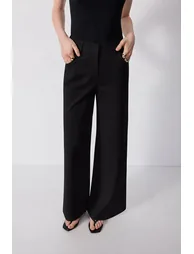 Tailored Wide Leg Trousers - 3