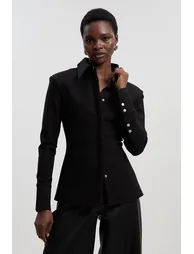 Ponte Power Shoulder Shirt