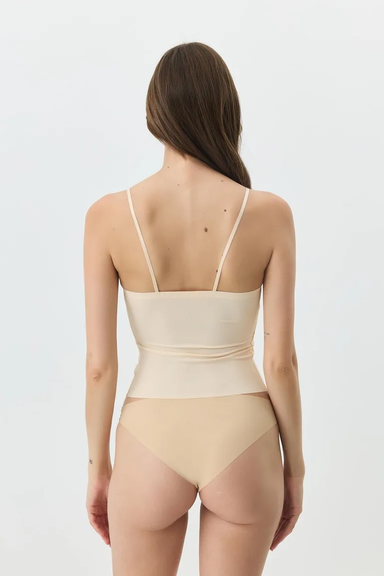 Non-Wired Seamless Laser Cut Bustier With Removable Pad - 4